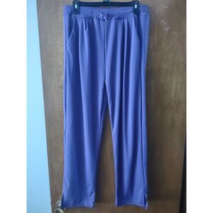 Women's Purple Pull-On Dress Ankle Pants, Size-L
